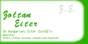 zoltan eiter business card